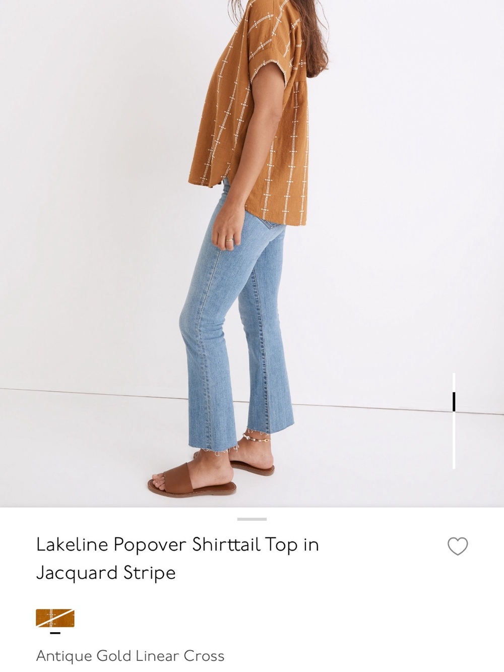 Madewell Mustard Brown Printed Linen Tunic